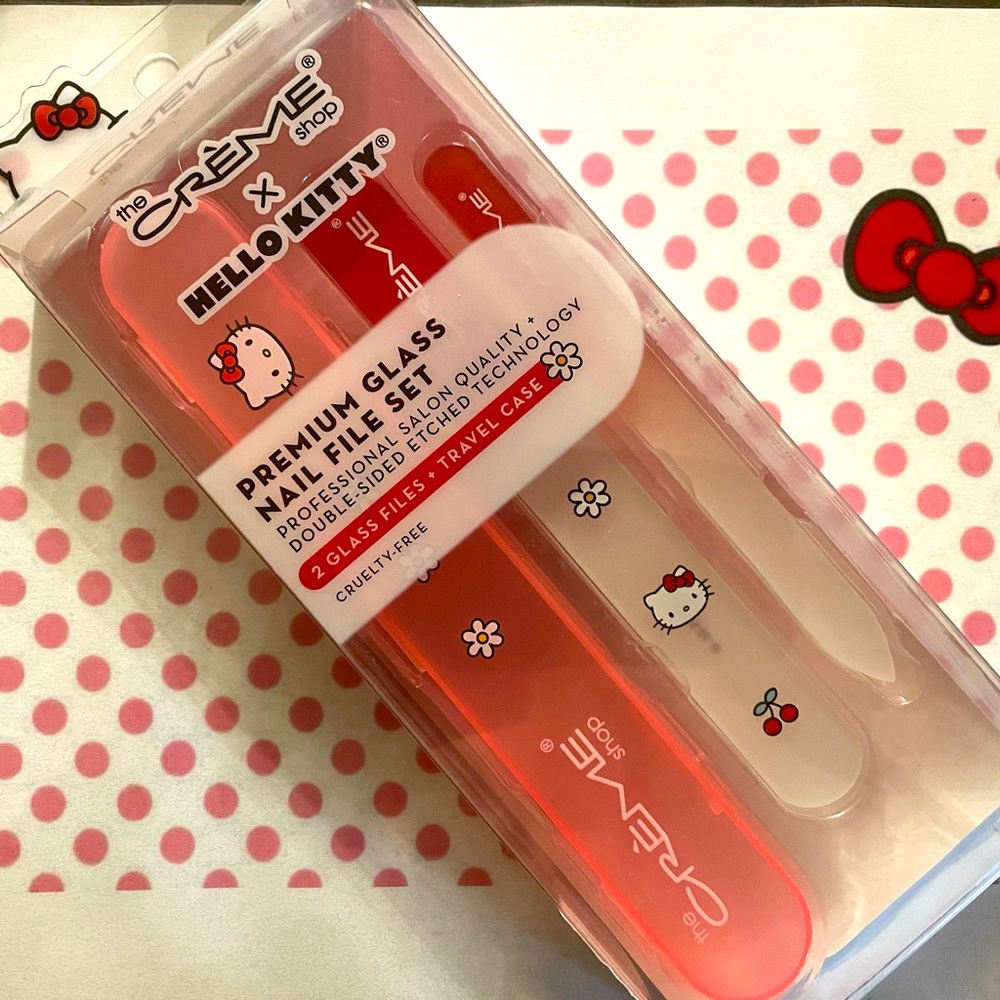 Rare Hello Kitty Premium Glass Nail File Set